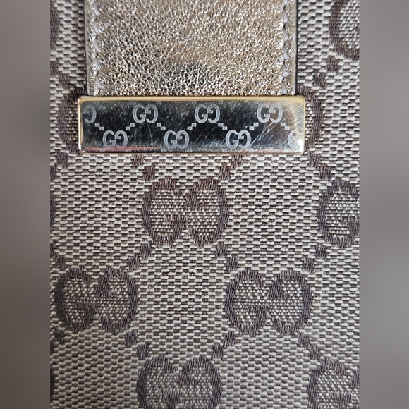 GUCCI Wallet - Metallic Gold with Monogram GG Canvas *EUC* - Picture 10 of 10